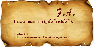 Feuermann Ajándék névjegykártya
